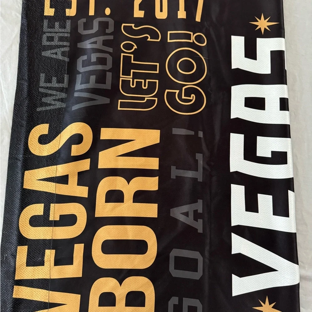 Evergreen Flag, Las Vegas Golden Knights, Fan Rules ES Gar, 18'' x 0.15'' inches